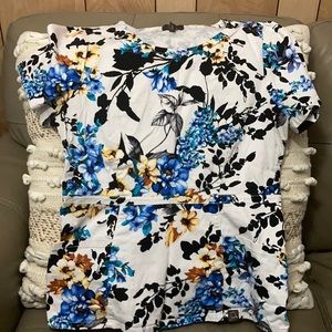 Jaannu floral scrub peplum style top